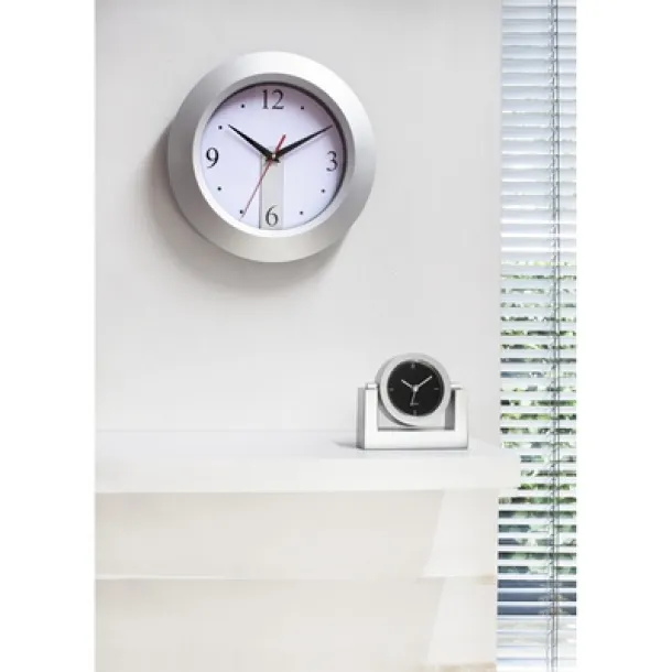  Wall clock Srebrna