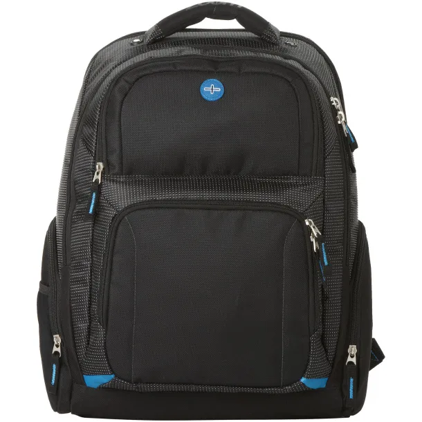 TY 15.4" checkpoint friendly laptop backpack Solid black