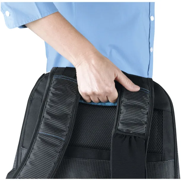 TY 15.4" checkpoint friendly laptop backpack Solid black