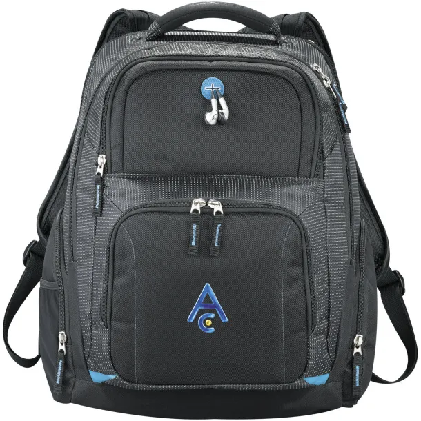TY 15.4" checkpoint friendly laptop backpack Solid black