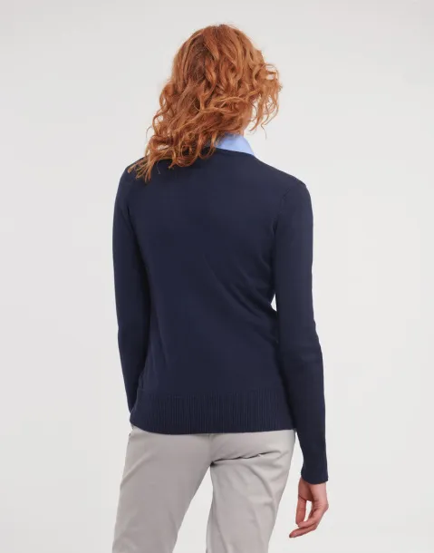  Ladies V-Neck Knitted Pullover - Russell Collection