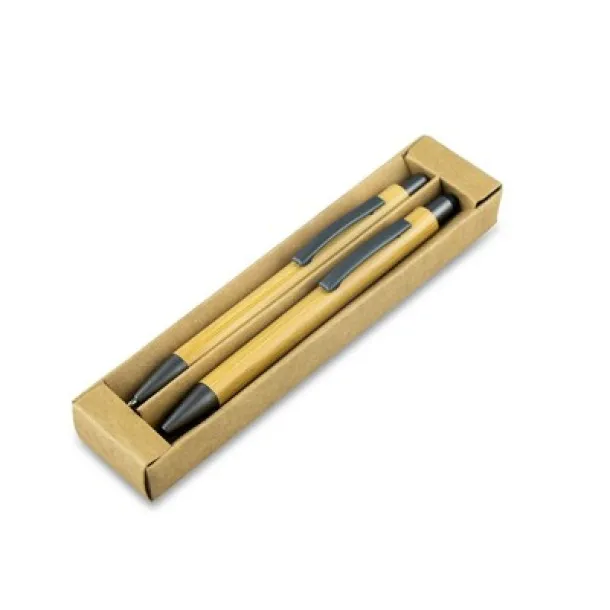  Writing set, bamboo ball pen with touch pen and mechanical pencil wood