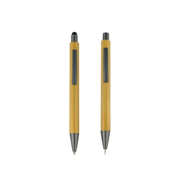  Writing set, bamboo ball pen with touch pen and mechanical pencil wood