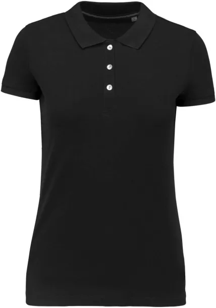  Ženska polo majica kratkih rukava, 220 g/m2 - Kariban Crna