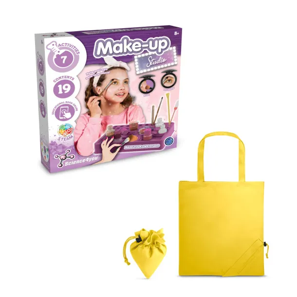 Makeup Studio Kit II Educational kit supplied with a 190T folding gift bag Yellow