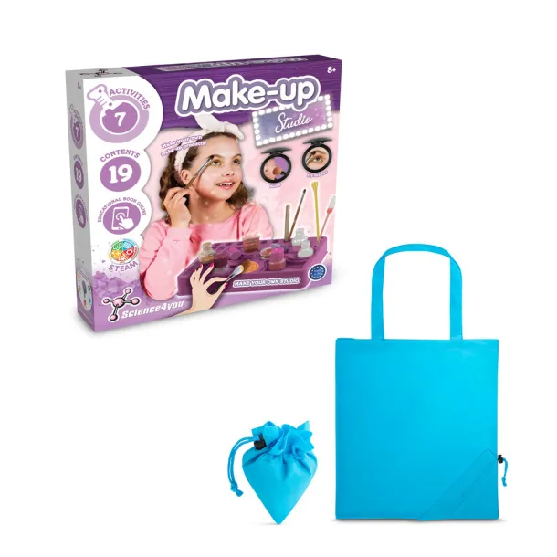 Makeup Studio Kit II Educational kit supplied with a 190T folding gift bag Light blue