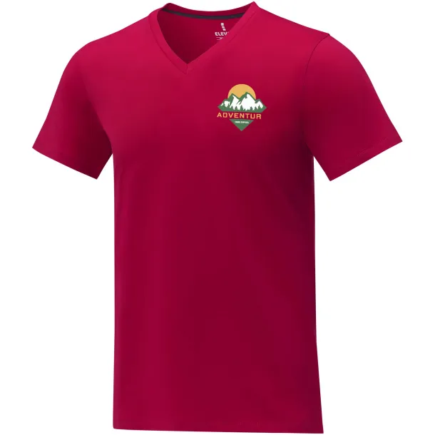 Somoto short sleeve men's V-neck t-shirt - Elevate Life Red