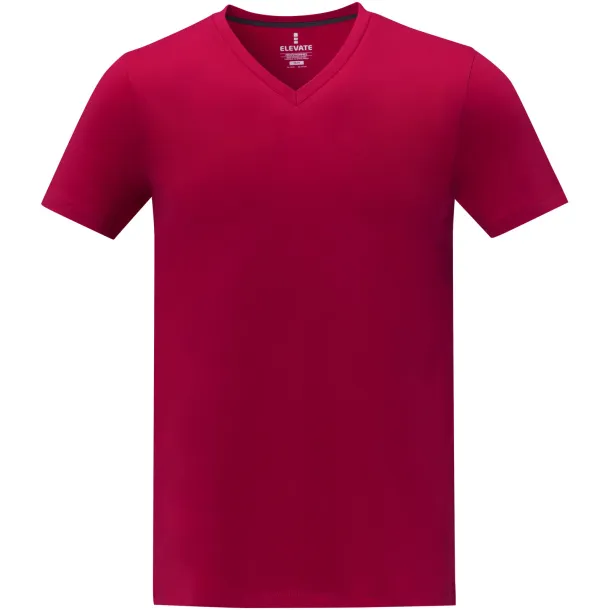 Somoto short sleeve men's V-neck t-shirt - Elevate Life Red