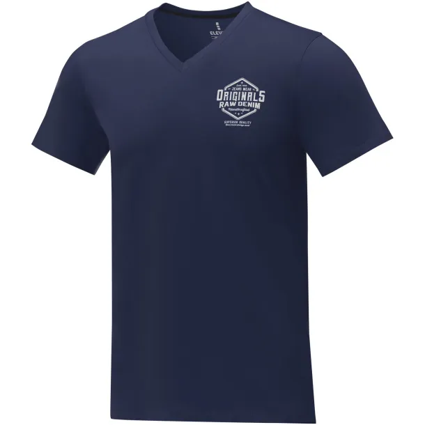 Somoto short sleeve men's V-neck t-shirt - Elevate Life Navy Blue