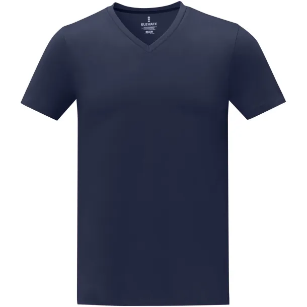 Somoto short sleeve men's V-neck t-shirt - Elevate Life Navy Blue