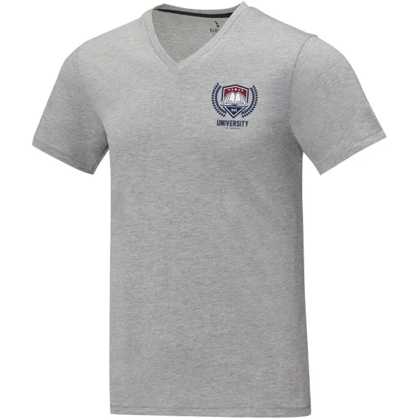 Somoto short sleeve men's V-neck t-shirt - Elevate Life Heather grey