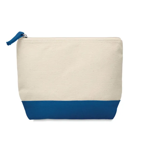 KLEUREN Bicolour cotton cosmetic bag Blue