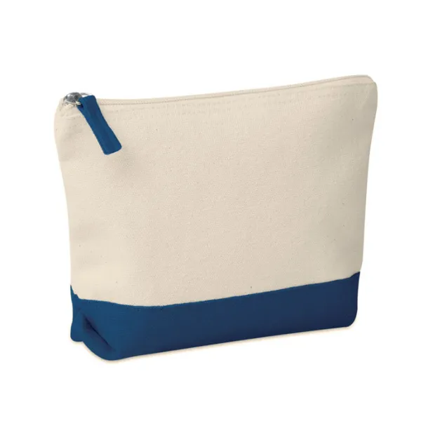 KLEUREN Bicolour cotton cosmetic bag Blue