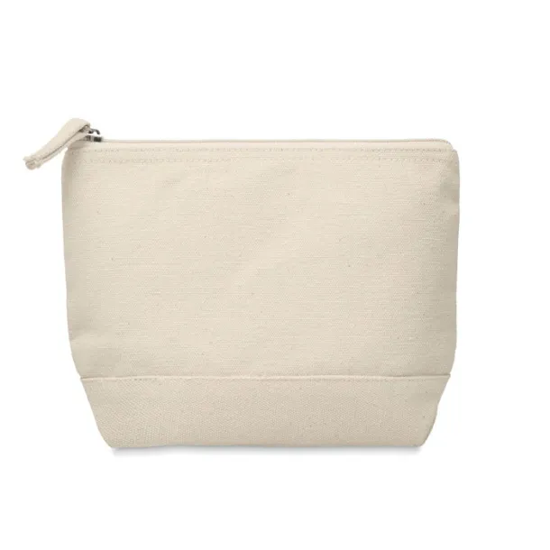 KLEUREN Bicolour cotton cosmetic bag Beige