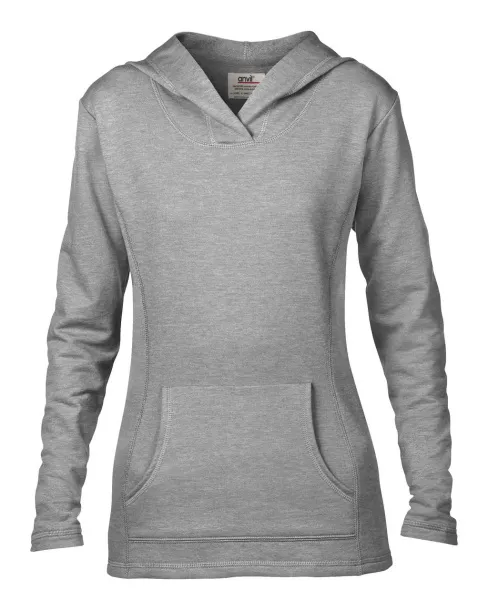  Ženska hoodica - 237 g/m² - Anvil Heather Grey