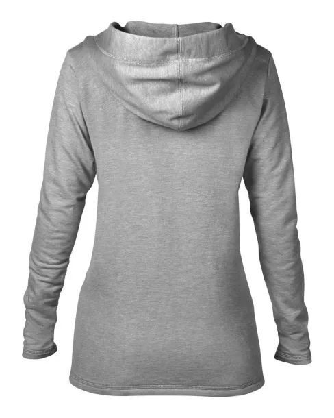  WOMEN’S HOODED FRENCH TERRY - Anvil Heather Grey
