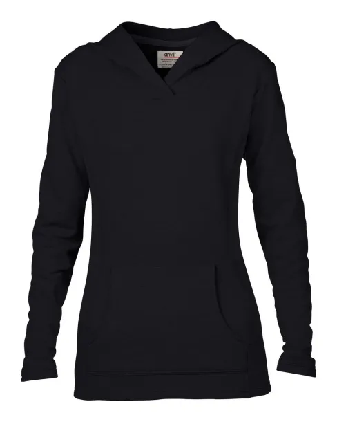  Ženska hoodica - 237 g/m² - Anvil Crna