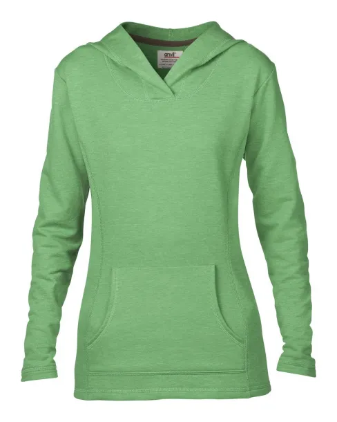  Ženska hoodica - 237 g/m² - Anvil Heather Green