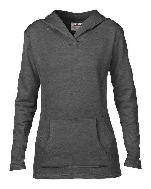  Ženska hoodica - 237 g/m² - Anvil Dark Heather