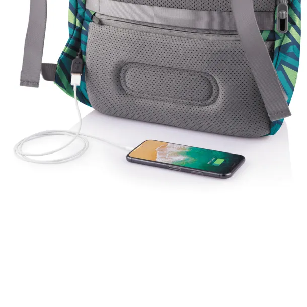  Bobby Soft "Art", anti-theft backpack - XD Design turquoise, green 360