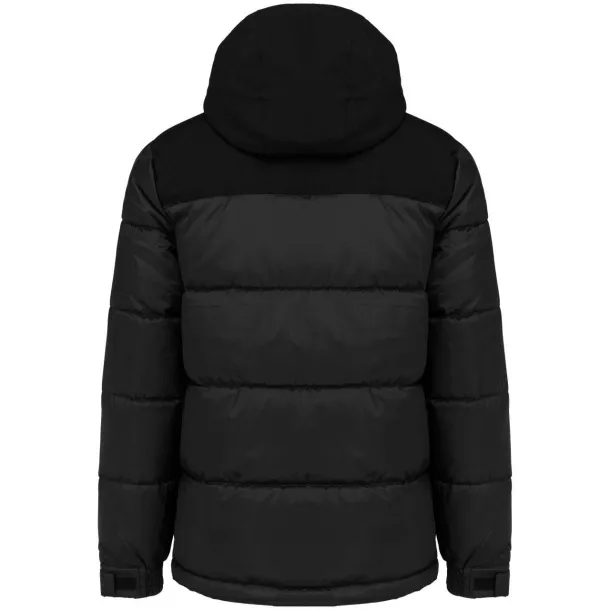  UNISEX BI-TONE PADDED JACKET WITH HOOD - Kariban Black