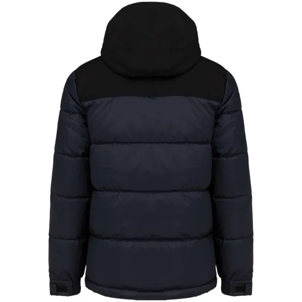  UNISEX BI-TONE PADDED JACKET WITH HOOD - Kariban Navy Black