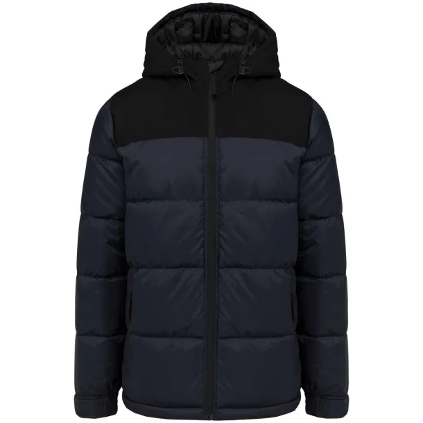  UNISEX BI-TONE PADDED JACKET WITH HOOD - Kariban Navy Black