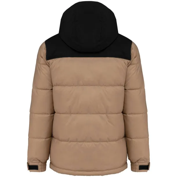  UNISEX BI-TONE PADDED JACKET WITH HOOD - Kariban Wet Sand Black