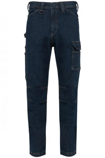  MEN'S MULTIPOCKET DENIM TROUSERS - Designed To Work Blue Rinse