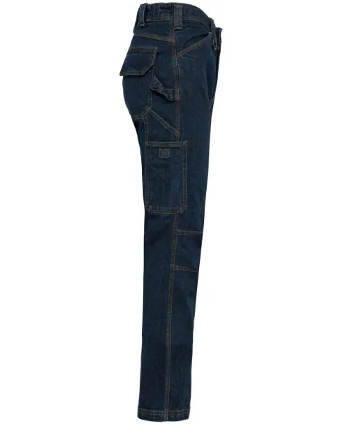  MEN'S MULTIPOCKET DENIM TROUSERS - Designed To Work Blue Rinse