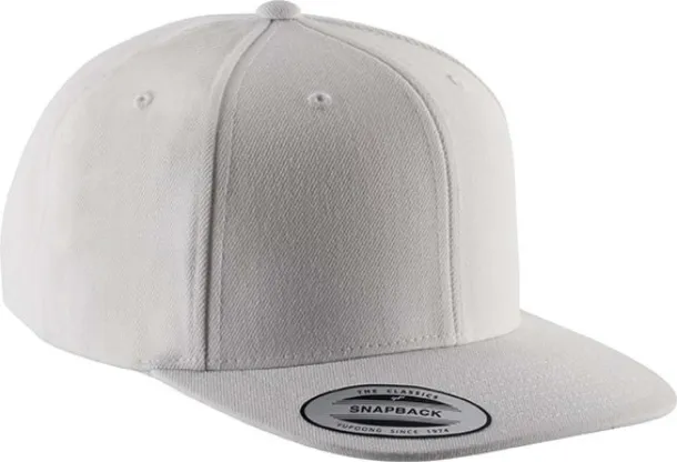  FLAT PEAK CAP - 6 PANELS - K-UP White White