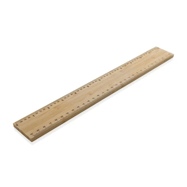  Timberson extra thick 30cm double sided bamboo ruler - XD Collection brown 