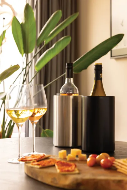 Vino RCS certified recycled stainless steel wine bucket - XD Collection Silver 