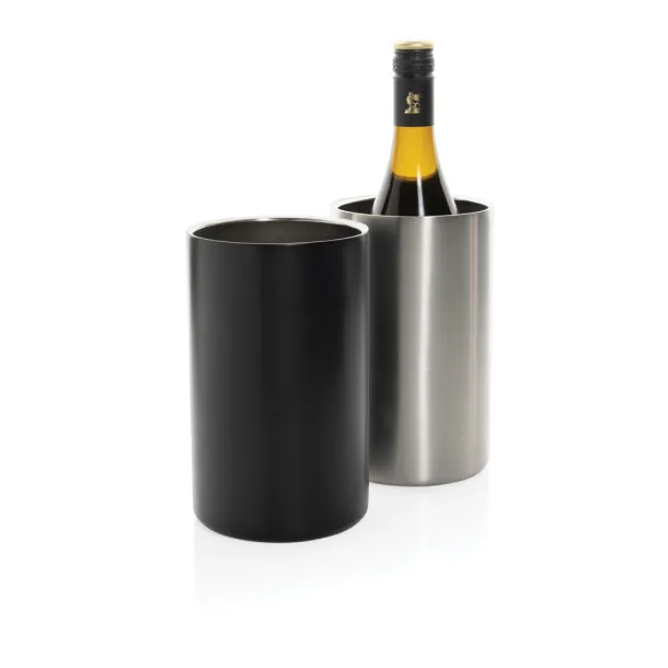 Vino RCS certified recycled stainless steel wine bucket - XD Collection Silver 