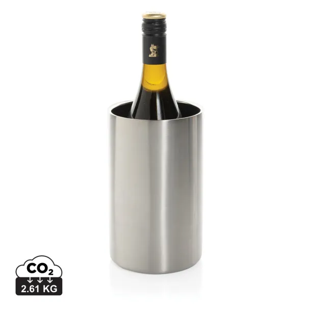 Vino RCS certified recycled stainless steel wine bucket - XD Collection Silver 