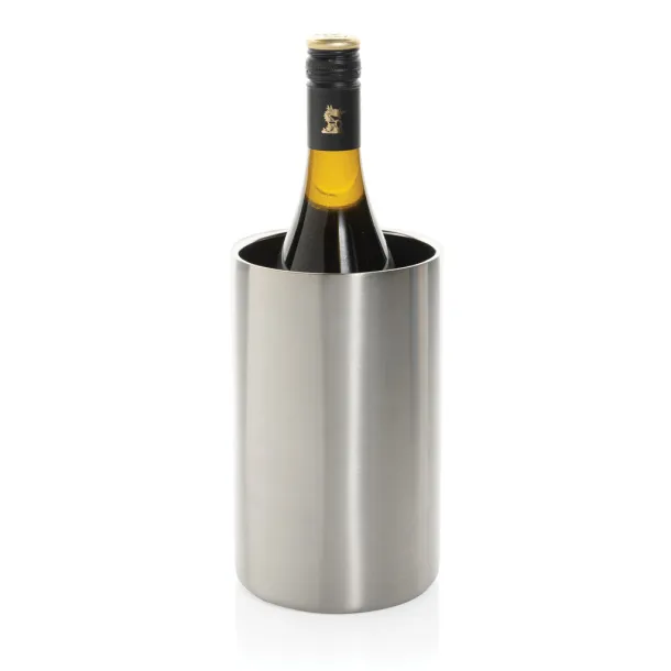 Vino RCS certified recycled stainless steel wine bucket - XD Collection Silver 