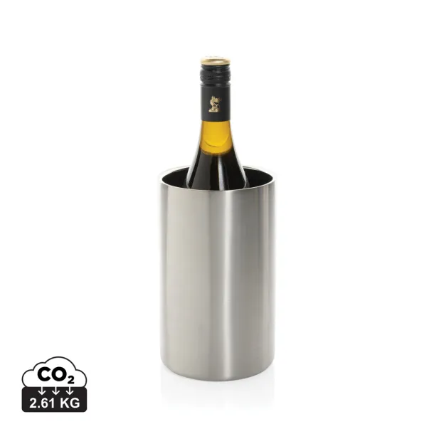 Vino RCS certified recycled stainless steel wine bucket - XD Collection Silver 