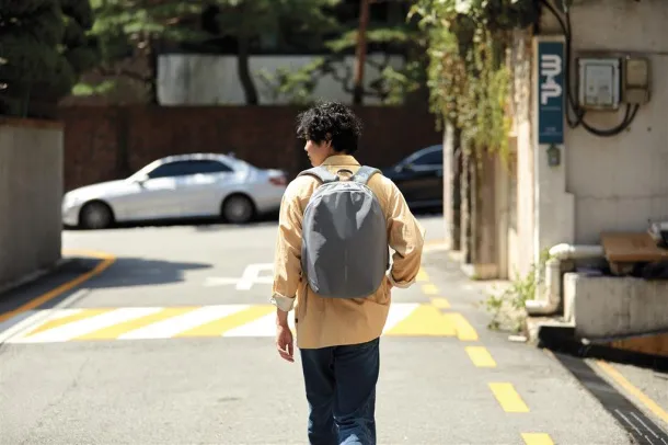 Bobby Soft anti-theft backpack - XD Design Cool Grey 9 Blue