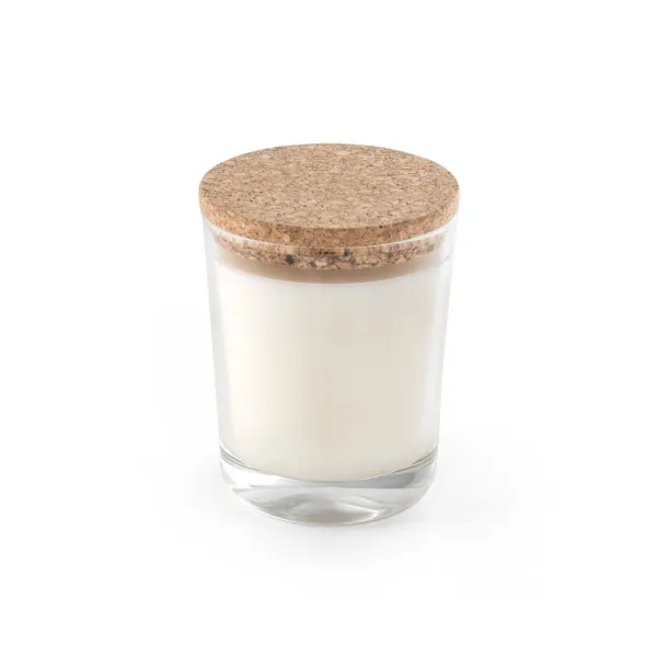 ZEN 180 Aromatic candle in a glass cup with a cork lid 180 g Transparent