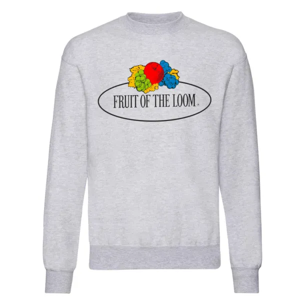  Vintage majica s velikim logom, 280 g/m² - Fruit of the Loom Vintage Collection Heather Grey