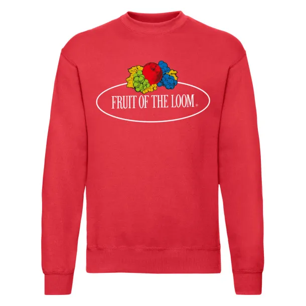  Vintage Sweat Set In Large Logo Print - Fruit of the Loom Vintage Collection Crvena