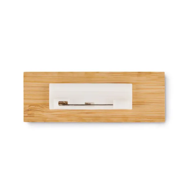 DERI Name tag holder in bamboo Wood