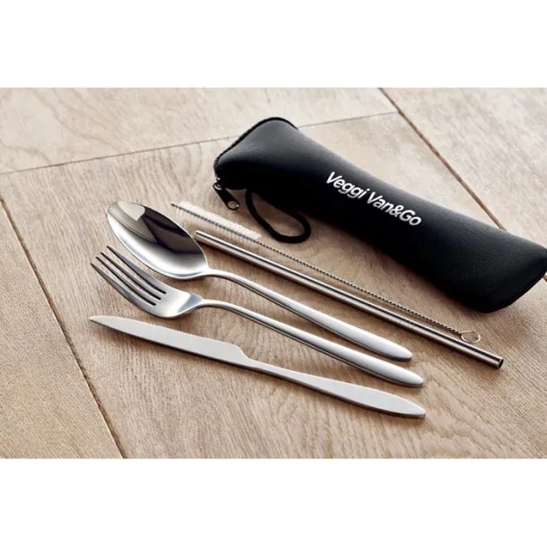 5 SERVICE Cutlery set stainless steel Black