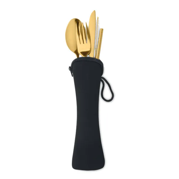 5 SERVICE Cutlery set stainless steel Gold