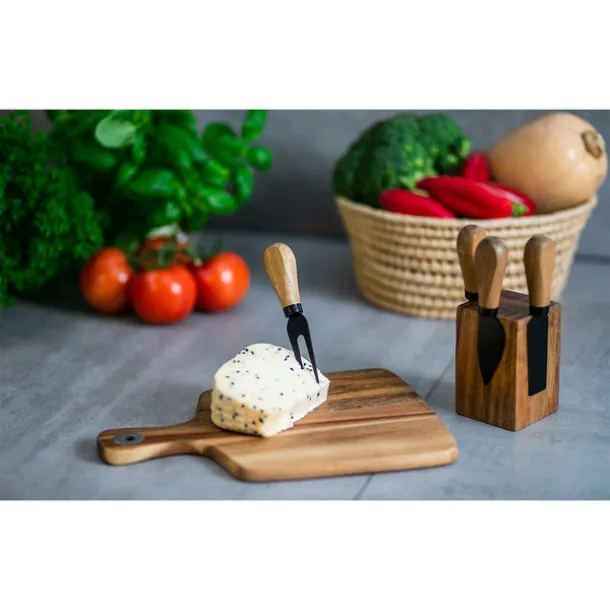 PIACENZA cheese set Brown