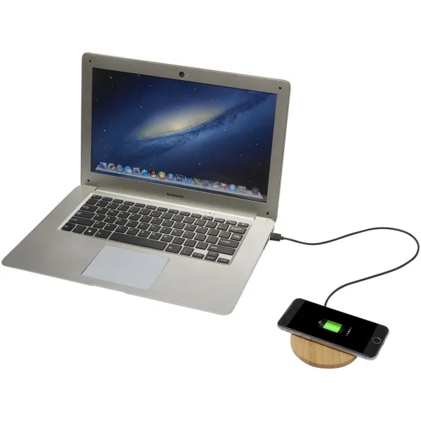 Essence bamboo wireless charging pad Natural