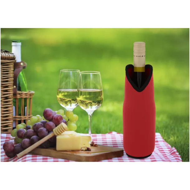 Noun recycled neoprene wine sleeve holder Red