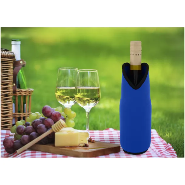 Noun recycled neoprene wine sleeve holder Royal blue