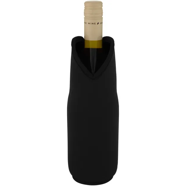 Noun recycled neoprene wine sleeve holder Solid black