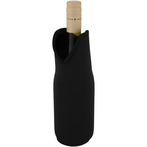 Noun recycled neoprene wine sleeve holder Solid black